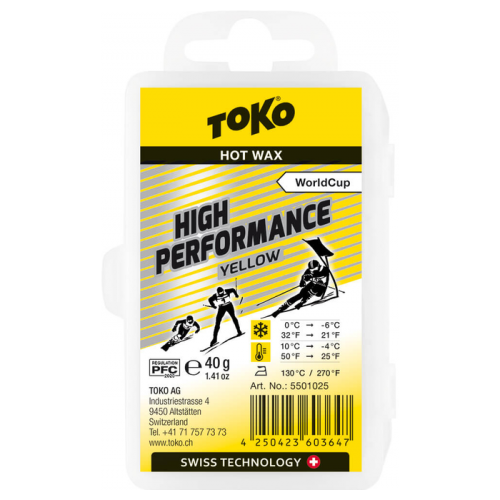 фото Высокофтористый парафин toko high performance yellow 40g 5501025 (0°с -6°с)