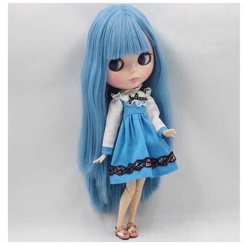 фото Blythe blythe кукла блайз (blythe) в голубом платье, синие волосы