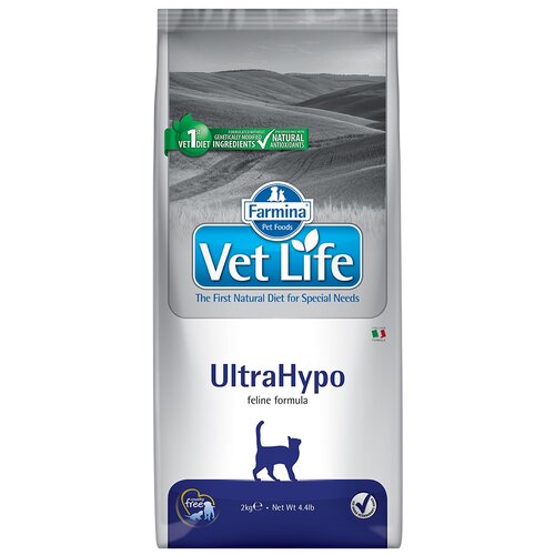 Farmina Vet Life Cat Ultrahypo сухой корм для взрослых кошек при пищевой аллергии - 10 кг