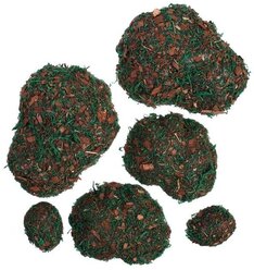 Greengo Мох искусственный «Камни», с тёмной корой, набор 6 шт., Greengo