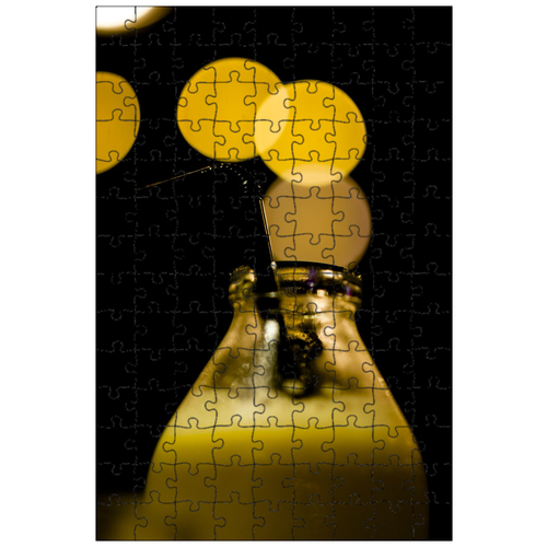 фото Магнитный пазл 27x18см."надувные шарики, колбы, желтый" на холодильник lotsprints