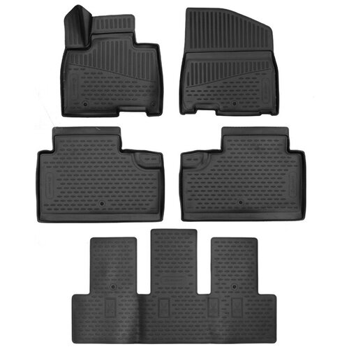 фото Коврики 3d в салон для kia carnival (iv) 2020->, premium +, 5шт. (полиуретан) element