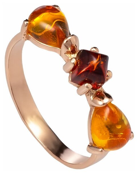 Кольцо Amberprofi, янтарь, размер 18