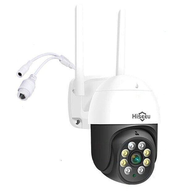 Уличная поворотная IP камера видеонаблюдения WiFi Smart Camera Hiseeu WHD313 (3.0MP-1536P), черная