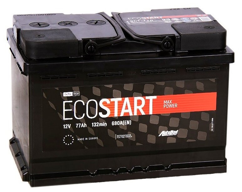 Автомобильный аккумулятор ECOSTART 77L