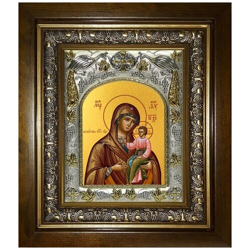 Икона Далматская икона Божией Матери, в деревяном киоте икона воспитание икона божией матери в деревяном киоте