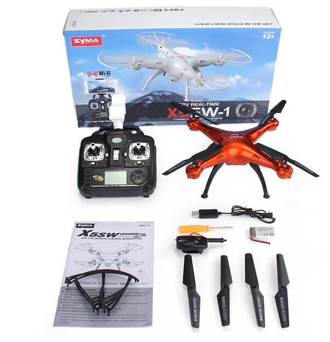 Радиоуправляемый квадрокоптер Syma X5SW FPV HD 2.4Ghz