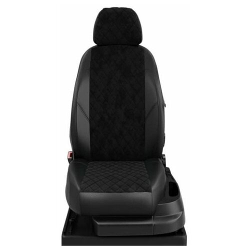 фото Чехлы на сиденья nissan patrol 5 y61 1997-2020 экокожа, алькантара черный автолидер ni19-1401-ec14-r-blk avtolider1