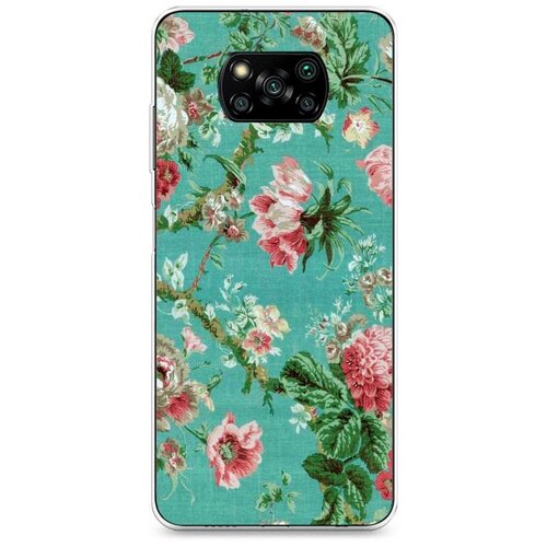 фото Силиконовый чехол "цветочный узор 24" на xiaomi poco x3 pro / сяоми поко x3 про case place