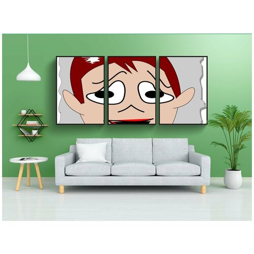 фото Набор модулных постеров для интерьера "лицо, печальный, смущенный" 60x90 см. в тубусе, без рамки lotsprints