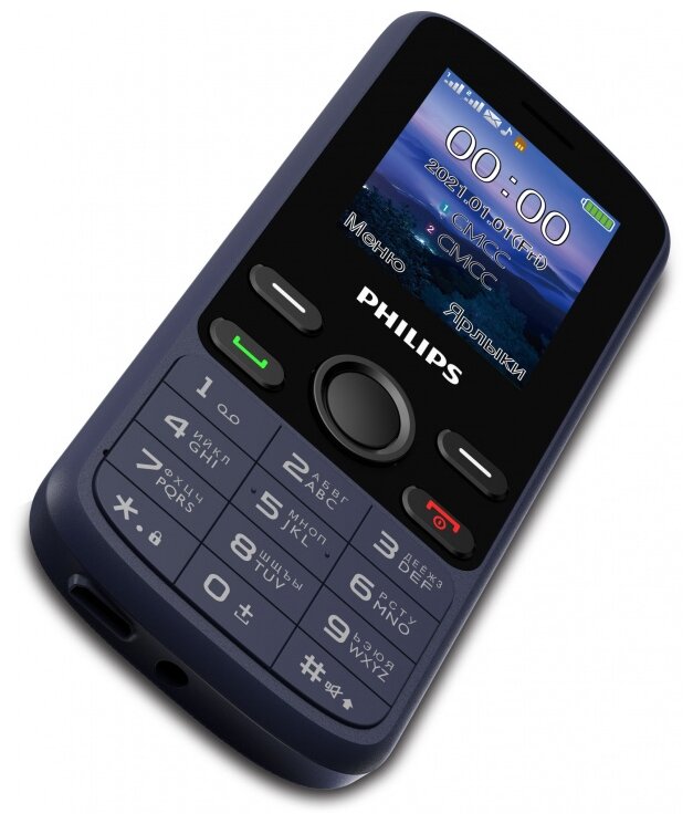 Телефон Philips E111 Xenium Blue