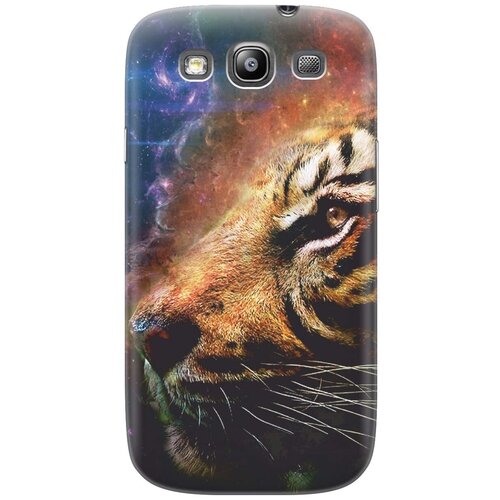ультратонкий силиконовый чехол накладка для samsung galaxy s5 с принтом космический тигр Ультратонкий силиконовый чехол-накладка для Samsung Galaxy S3 с принтом Космический тигр