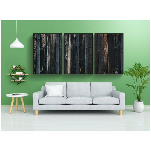 фото Набор модулных постеров для интерьера "древесина, античный, гранж" 60x90 см. в тубусе, без рамки lotsprints