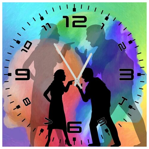 фото Svs настенные часы svs 3002428 яркий диалог