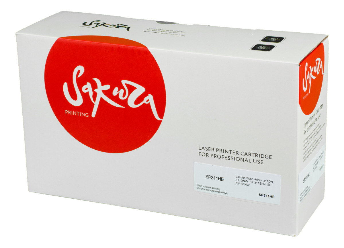 3 шт. Картридж лазерный Sakura SP311HE черный 3500 стр. для Ricoh (SASP311HE)