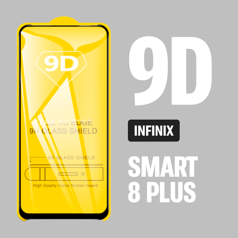 Защитное стекло для Infinix SMART 8 Plus / 9D на весь экран