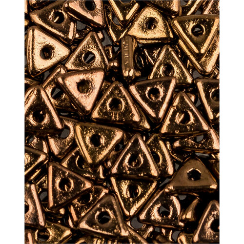 Стеклянные чешские бусины, Tri-bead, 4 мм, цвет Jet Bronze, 5 грамм (около 145 шт.)