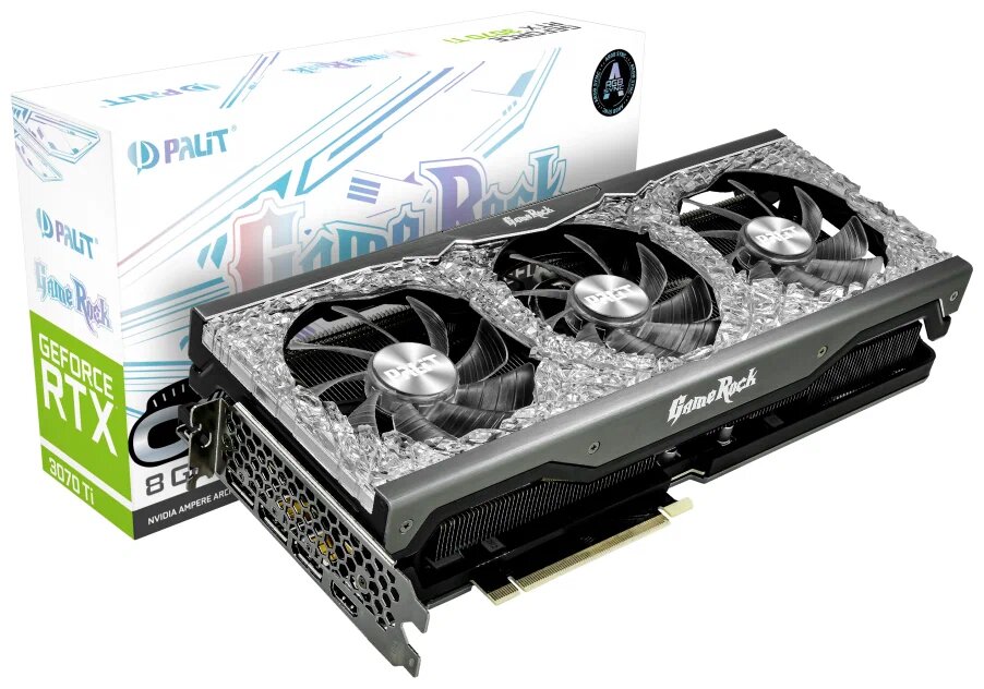 Видеокарта Palit GeForce RTX 3070 Ti GameRock OC 8GB (NED307TT19P2-1047G), Retail