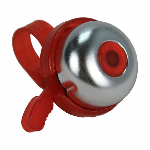 Звонок для велосипеда, металлический, красный, 40х30мм