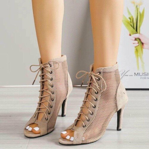 Туфли для танцев , размер 37, бежевый 2019 european and american super high heels 11cm bow transparent fish mouth high heels single shoes large size 35 40