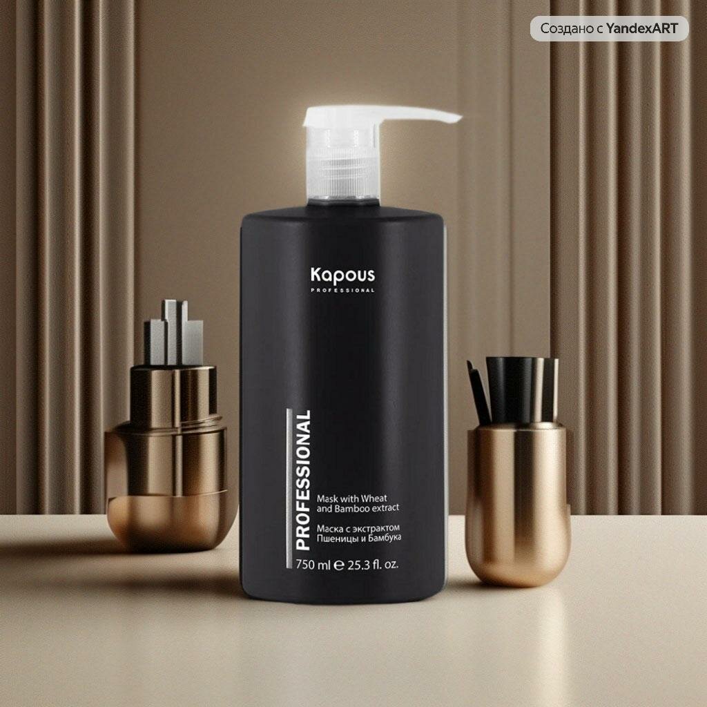 Kapous Professional Питательная маска для волос с экстрактом пшеницы и бамбука серии Caring Line 500 мл (Kapous Professional) - фото №7