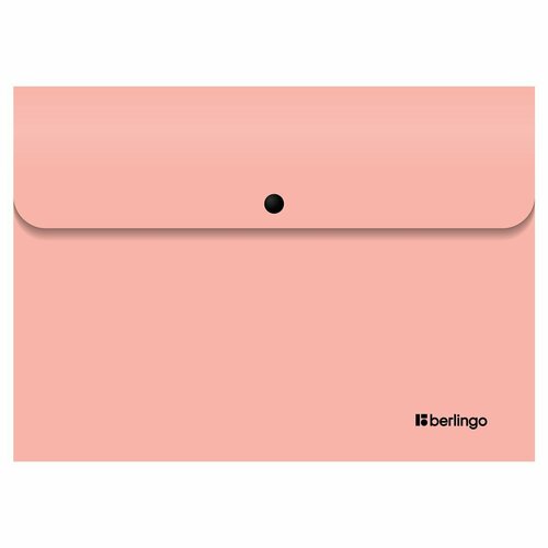 Папка-конверт на кнопке Berlingo Instinct А4, 330мкм, фламинго (8 шт)