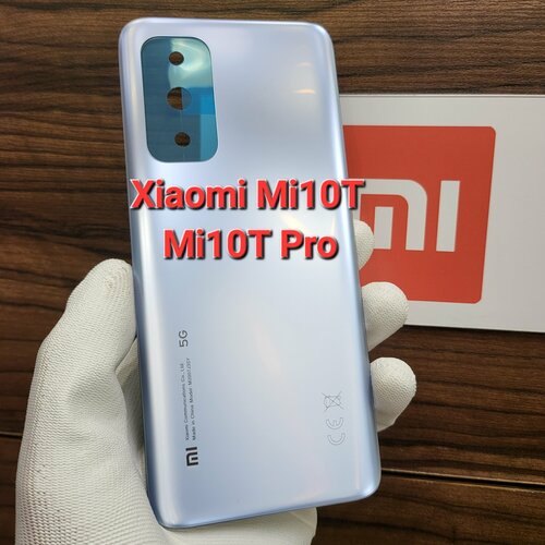 задняя крышка для xiaomi mi 10t 10t pro серебристый премиум 1 шт Крышка для Xiaomi Mi 10T / Xiaomi Mi 10T Pro - оригинальная задняя стеклянная панель (Цвет: серебристый матовый )