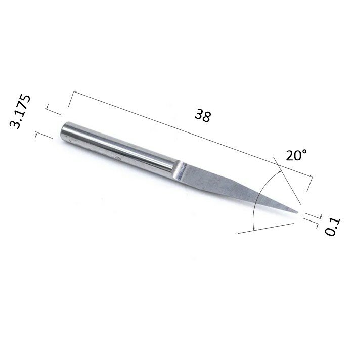 Фреза гравировальная коническая DJTOL NJ3.2001 для станка ЧПУ