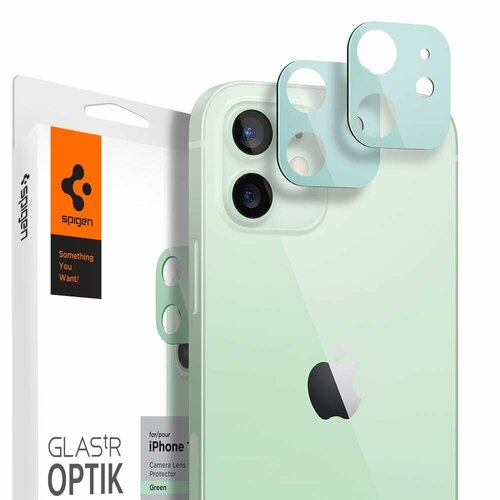 Защитное стекло для камеры SPIGEN для iPhone 12 - Optik Lens Protector - Зеленый - AGL02471 защитное стекло для камеры spigen для iphone 12 pro optik lens protector синевато серый agl02460