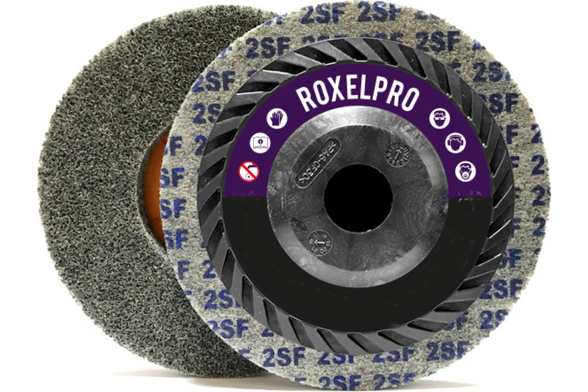 RoxelPro Нетканый пресcованный круг ROXPRO 115x13x22 мм, Trimmable, 2S, Fine, 144414