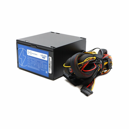 Блок питания 450 Вт ATX Mastero LE450 120 мм 80 Plus LE450-120BFV1 3640₽