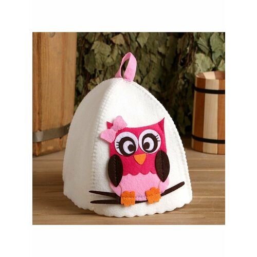 Банная шапка с детской аппликацией 