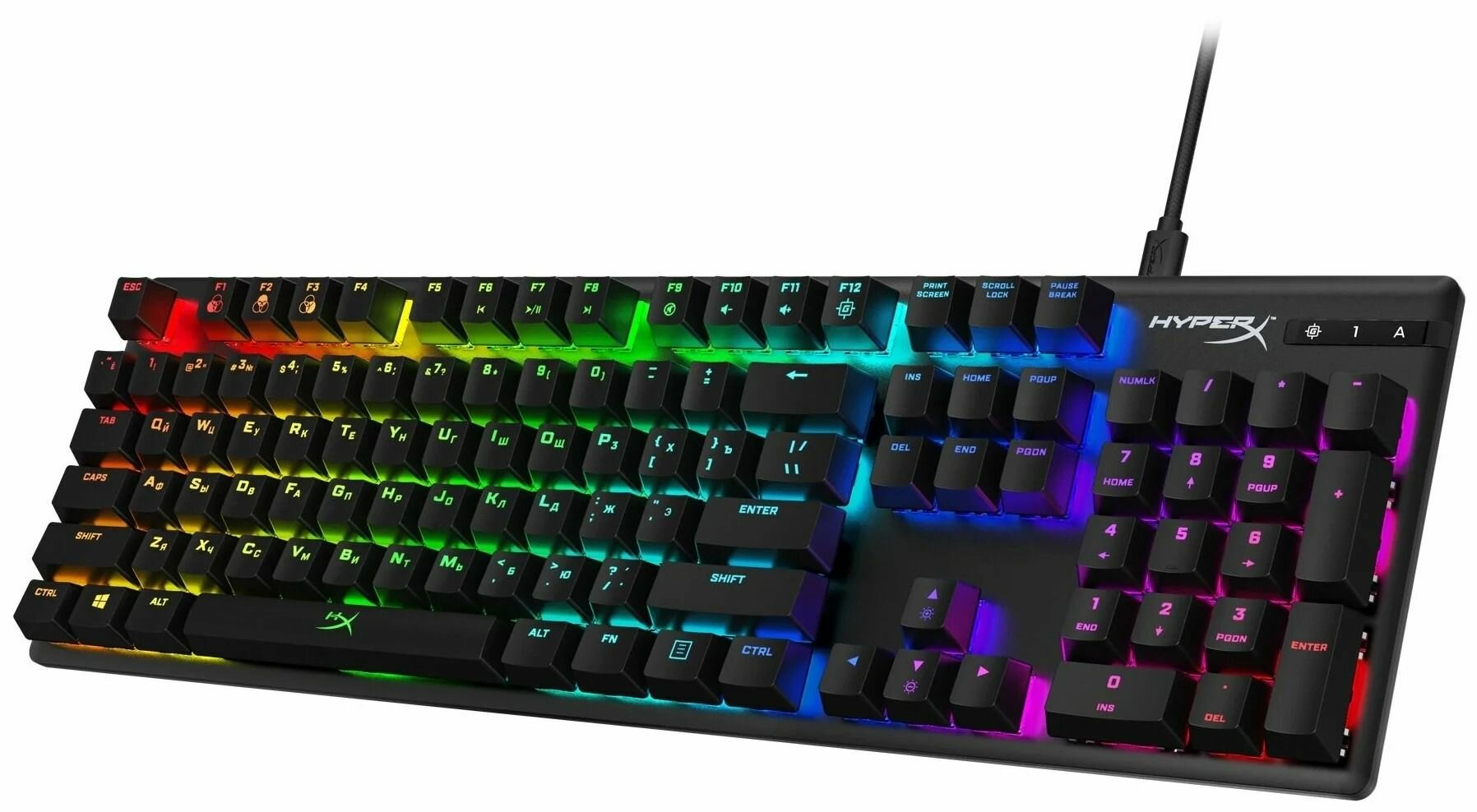 Игровая клавиатура HyperX Alloy Origins Core Black (RU) русская гравировка