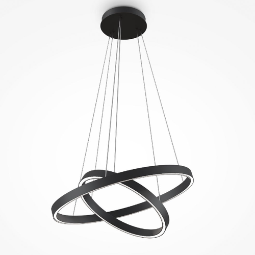 Подвесной светодиодный светильник с пультом управления круглый вверх-вниз 7139800600 BK Черный 312W ПДУ радио 24G 13650₽