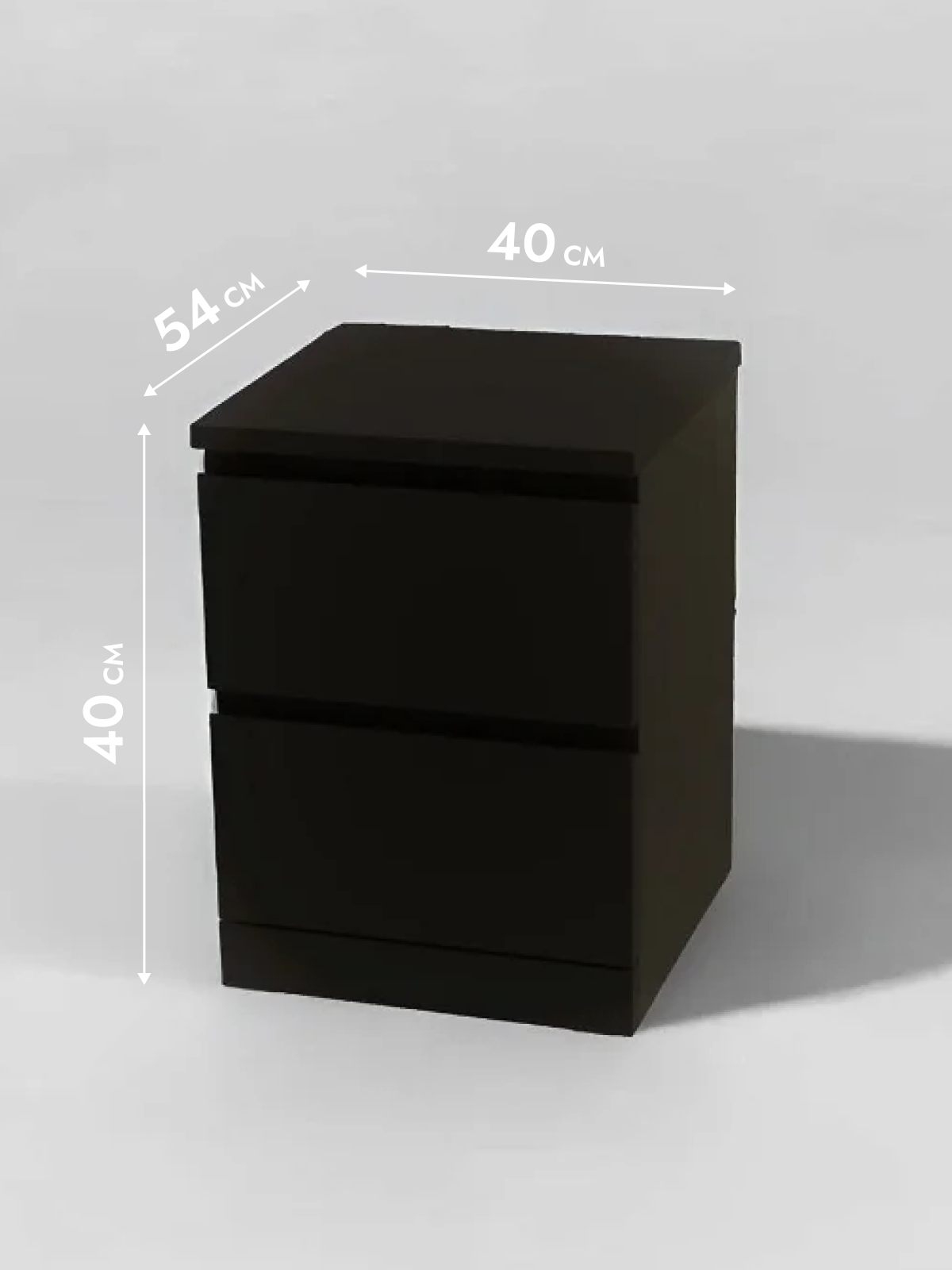 фото Комод Шведский стандарт Варма, Черный ясень 40х40x54 см, ДСП