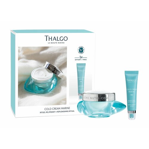 THALGO Сold Cream Marine Набор для лица (Крем для питания и комфорта кожи 50 мл + Бальзам для губ 15 мл)