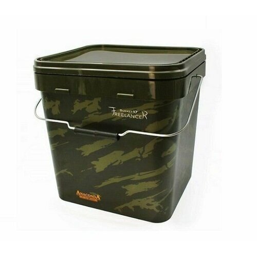 Ведро для прикормки с крышкой 10л. ANACONDA FREELANCER Bucket Square ведро korda compac bucket с крышкой 5л