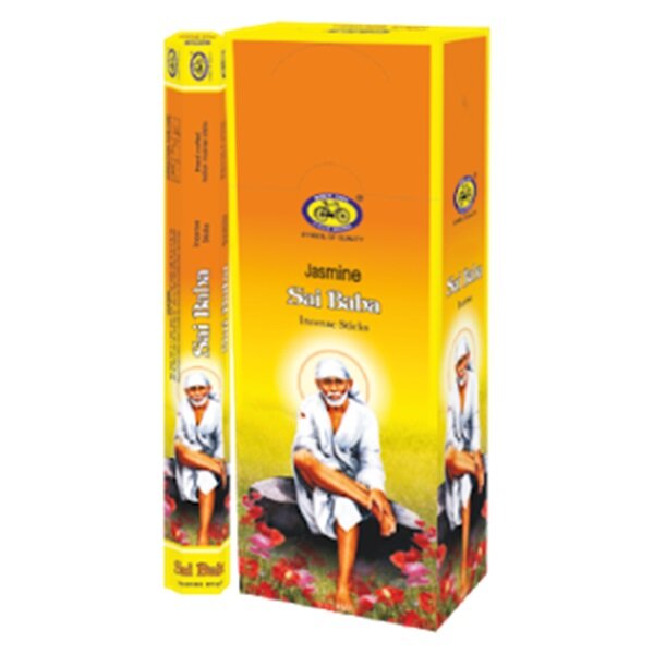 SAI BABA JASMINE Incense Sticks, Cycle Pure Agarbathies (САИ баба жасмин ароматические палочки, Сайкл Пьюр Агарбатис), уп. 20 палочек.