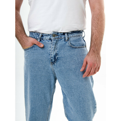 Джинсы мом HYDROLIC, размер 34, голубой джинсы мом hydrolic размер 34 серый