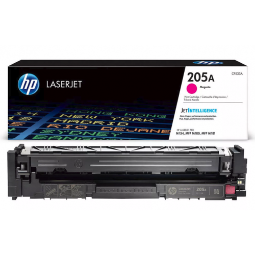 CF533A HP 205A Тонер-картридж пурпурный для HP LaserJet Pro Color M154/180/181 (900 стр.) картридж aquamarine cf533a magenta new chip для hp