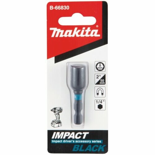 фото Торцовая магнитная головка impact black 1/4 8x50 b-66830 makita