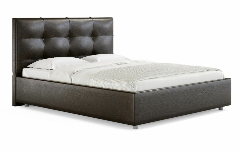 фото Кровать Aurora, Двуспальная, Ортопедическая, 140х200 см, DiLive, темно-коричневый