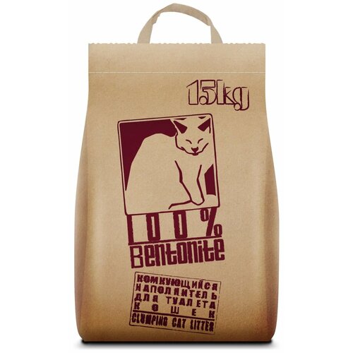 Наполнитель 100 Bentonite для кошек комкующийся 15 кг 1469₽