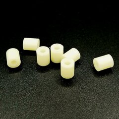 Изображение товара 10шт, Стойки для печатной платы пластик Ф7-3*8мм Внешний диаметр составляет 7 мм, внутренний – 3 мм, а высота – 8 мм.