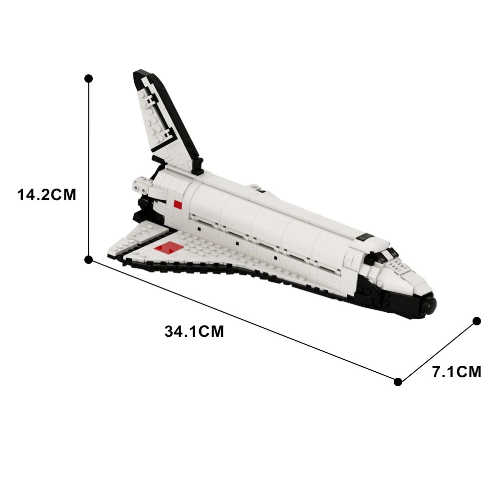 GOBRICKS Moc Buran Космический корабль 743 деталей, PDF Manual, Белый, Унисекс