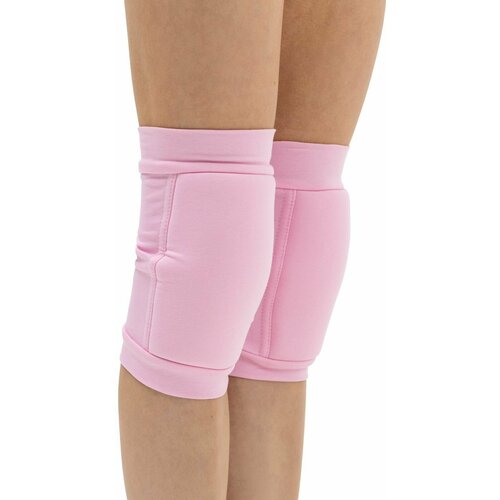 Наколенники для гимнастики с уплотнителем Grace Dance, защита для коленных суставов, экипировка для фитнеса и танцев, р. XXS, 3-5 лет, цвет розовый