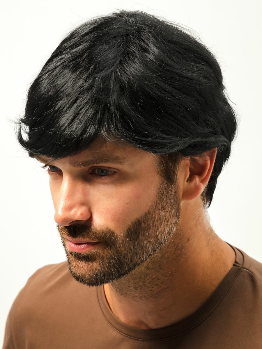 Парик мужской черный короткий — фото 1