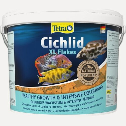 Изображение товара Корм основной для цихлид Tetra Cichlid Flakes XL 10л хлопья