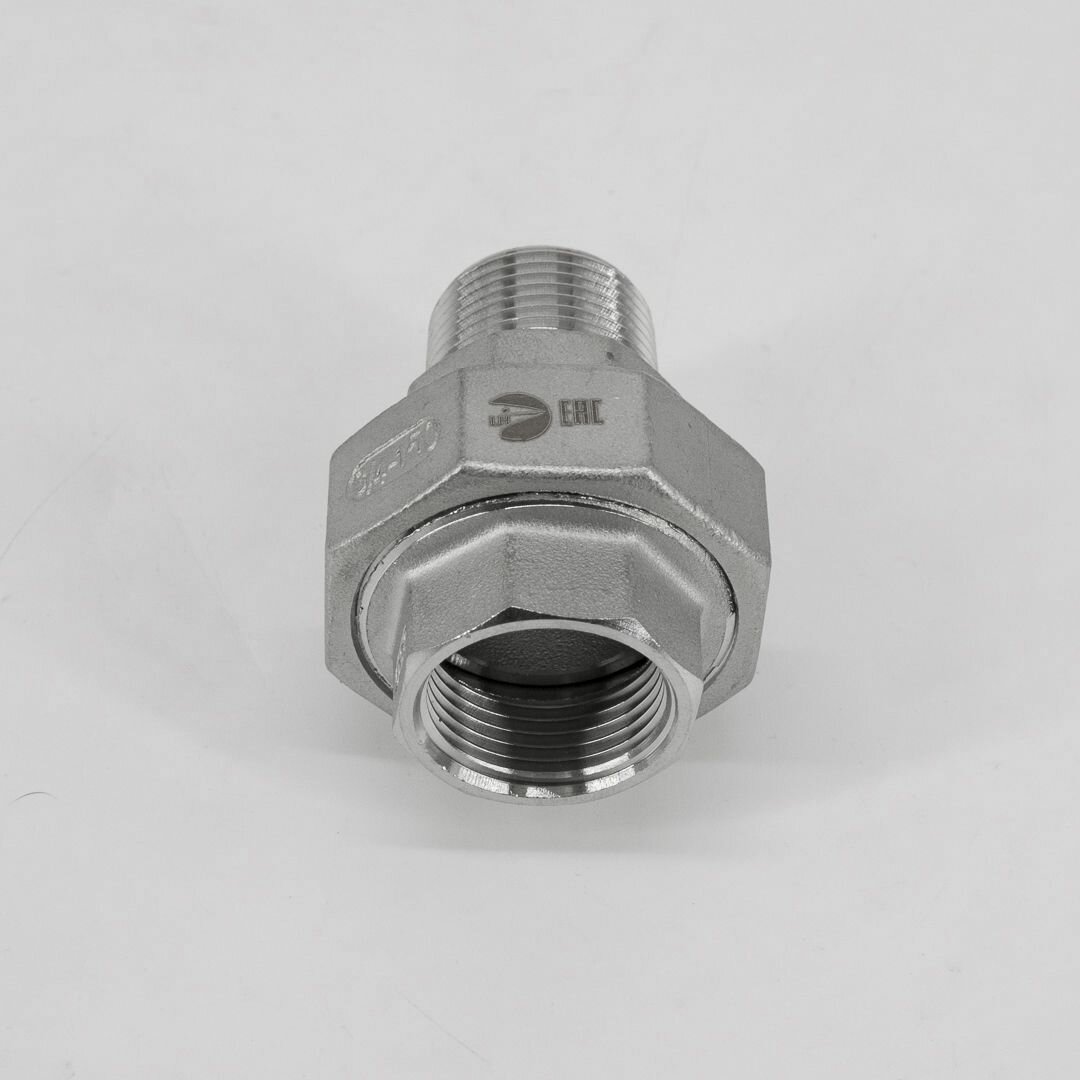 Newkey Американка нр/вр наружная внутренняя резьба нержавеющая, AISI304 DN20 (3/4") дюйма, PN16 — фото 1