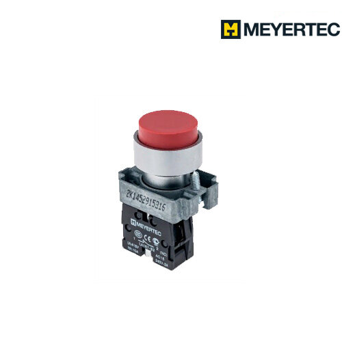 Выступающая кнопка MEYERTEC MTB2-BLZ124, металл, красная, 1NC
